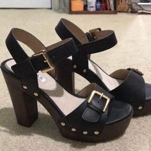 Black and Tan Forever 21 heels